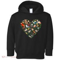 Cute Funny Bird Lover Heart Toddler Hoodie thumb 0