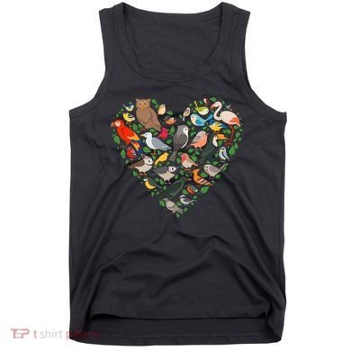 Cute Funny Bird Lover Heart Tank Top