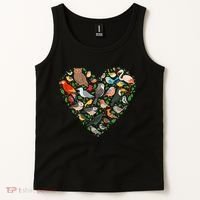 Cute Funny Bird Lover Heart Tank Top thumb 2