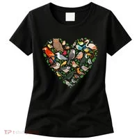 Cute Funny Bird Lover Heart Women's T-Shirt thumb 0