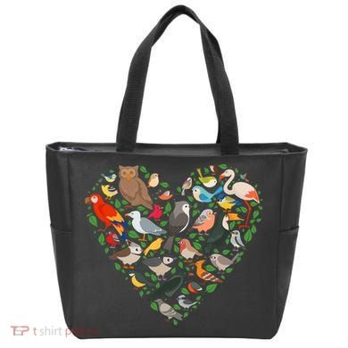 Cute Funny Bird Lover Heart Tote Bag