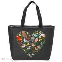 Cute Funny Bird Lover Heart Tote Bag thumb 0