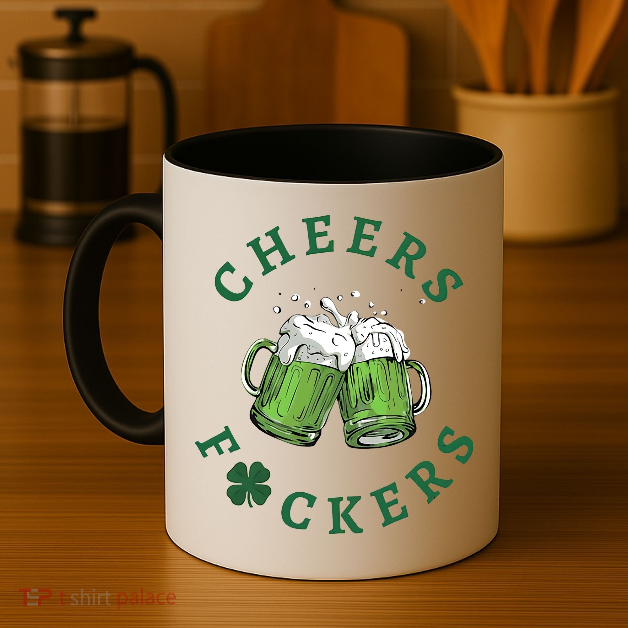 Cheers Fucker Beer Lover Drinking Team Saint Patrick's Day Matching Group Coffee Mug