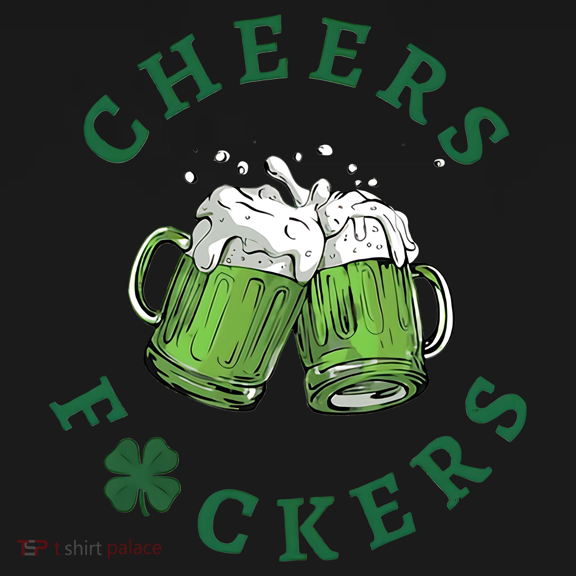 Cheers Fucker Beer Lover Drinking Team Saint Patrick's Day Matching Group Coaster