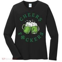 Cheers Fucker Beer Lover Drinking Team Saint Patrick's Day Matching Group Women's Long Sleeve Shirt thumb 0