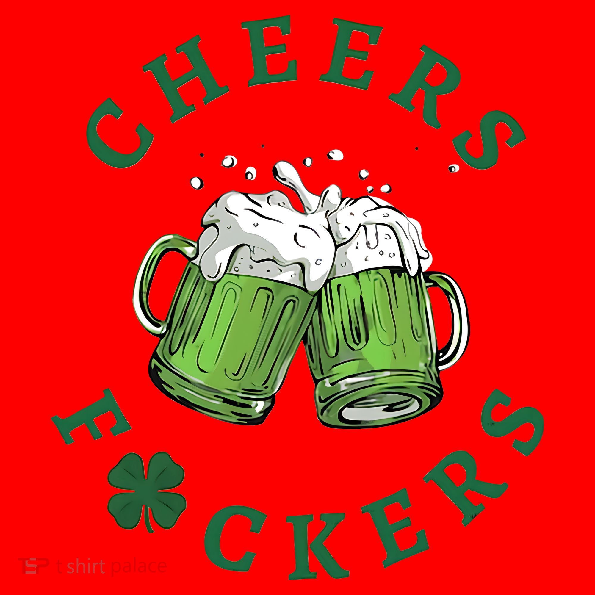 Cheers Fucker Beer Lover Drinking Team Saint Patrick's Day Matching Group Santa Hat
