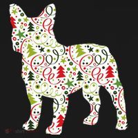 Christmas French Bulldog Dog Wrapping Paper Gift Women's Hoodie thumb 2