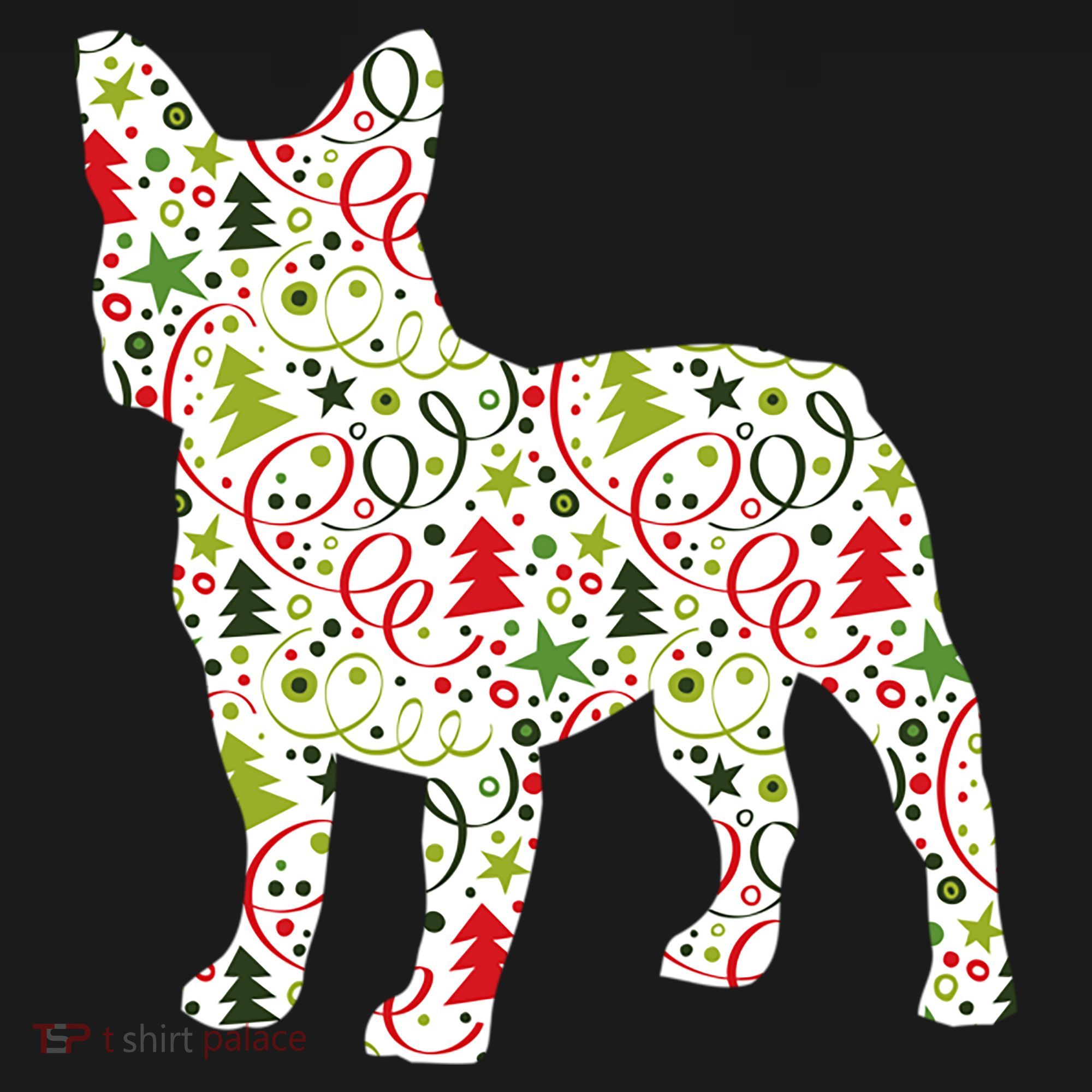 Christmas French Bulldog Dog Wrapping Paper Gift Women's Hoodie