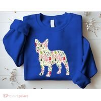 Christmas French Bulldog Dog Wrapping Paper Gift Sweatshirt thumb 2