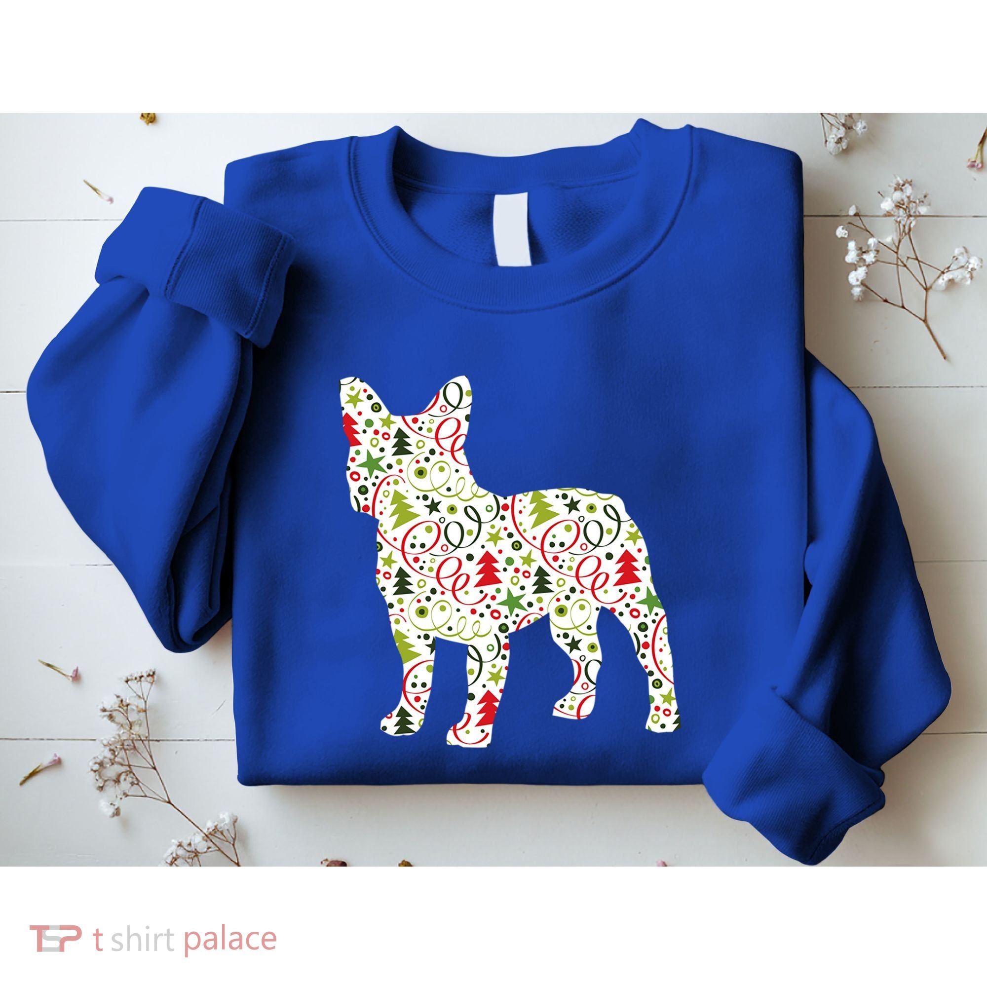 Christmas French Bulldog Dog Wrapping Paper Gift Sweatshirt