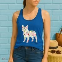 Christmas French Bulldog Dog Wrapping Paper Gift Women's Tank Top thumb 2
