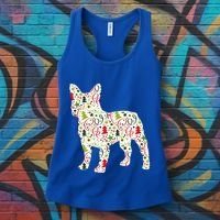 Christmas French Bulldog Dog Wrapping Paper Gift Women's Tank Top thumb 3