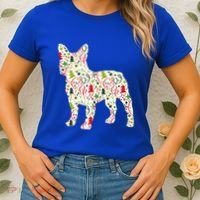 Christmas French Bulldog Dog Wrapping Paper Gift Women's T-Shirt thumb 2