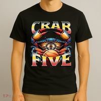 Crab Five Basketball, Maryland Blue Crab, State Flag Colors T-Shirt thumb 3