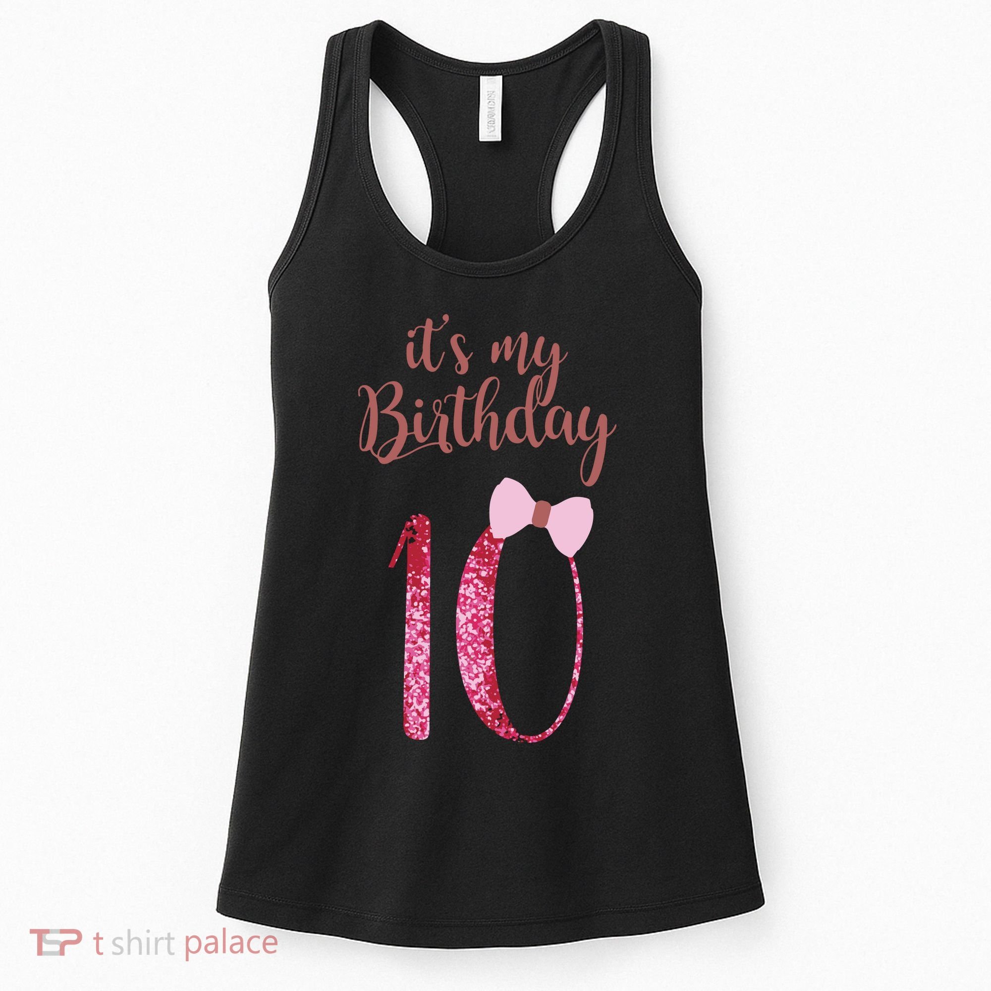 Cute Funny Birthday Girl Cute It's My 10th Birthday 10 Years Old Women's Tank Top