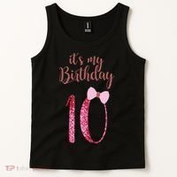 Cute Funny Birthday Girl Cute It's My 10th Birthday 10 Years Old Tank Top thumb 2