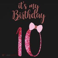 Cute Funny Birthday Girl Cute It's My 10th Birthday 10 Years Old Women's Long Sleeve Shirt thumb 2