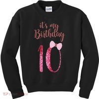 Cute Funny Birthday Girl Cute It's My 10th Birthday 10 Years Old Kids Sweatshirt thumb 0