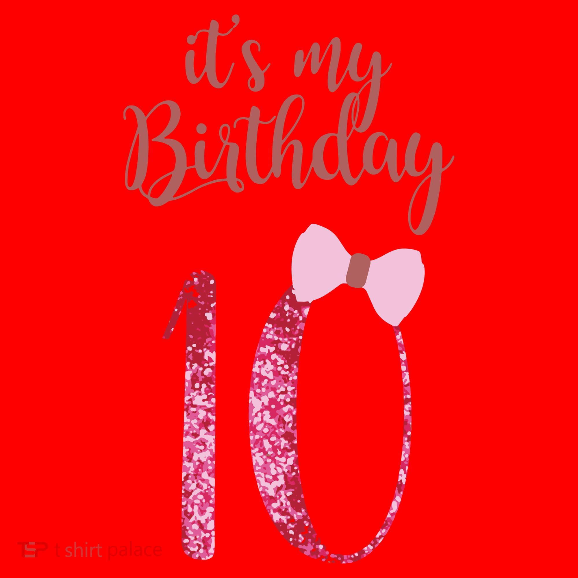 Cute Funny Birthday Girl Cute It's My 10th Birthday 10 Years Old Santa Hat