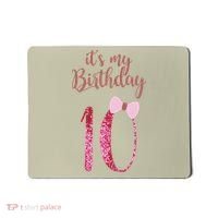 Cute Funny Birthday Girl Cute It's My 10th Birthday 10 Years Old Mousepad thumb 0