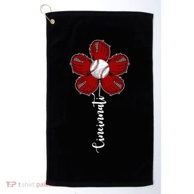 Cincinnati Flower Baseball Golf Towel