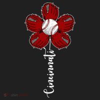 Cincinnati Flower Baseball Golf Towel thumb 3