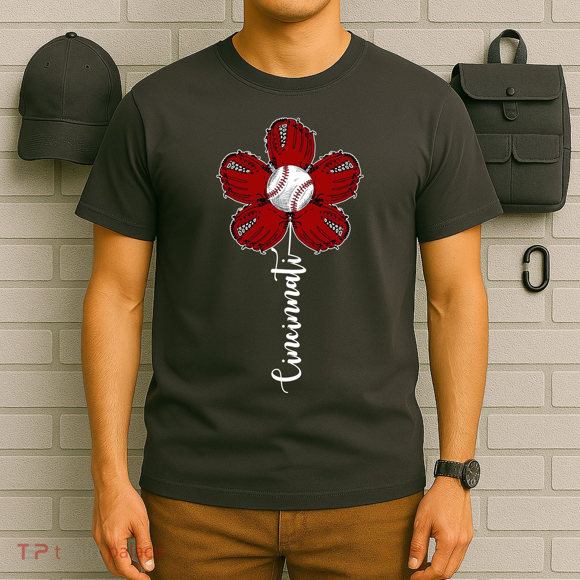 Cincinnati Flower Baseball T-Shirt