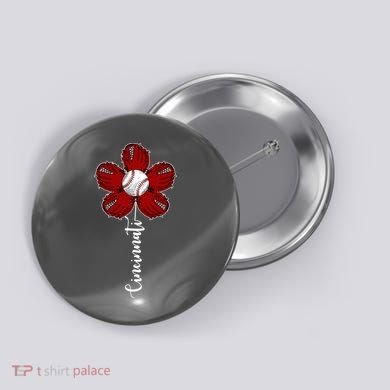 Cincinnati Flower Baseball Button