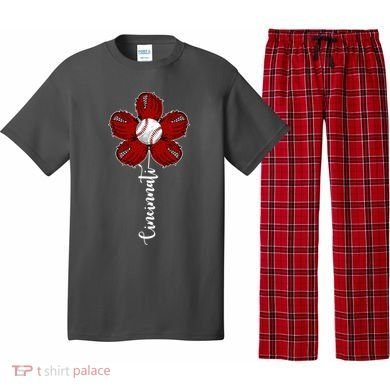 Cincinnati Flower Baseball Pajama Set
