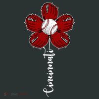 Cincinnati Flower Baseball Kids Hoodie thumb 5