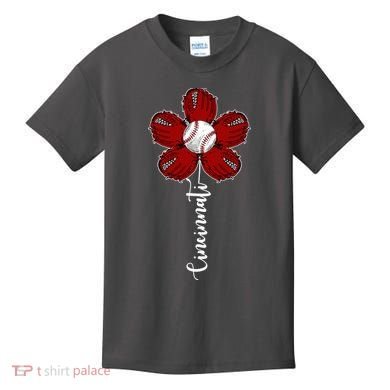 Cincinnati Flower Baseball Kids T-Shirt