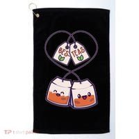 Cute Funny BesTeas Best Friend Tea Bags Golf Towel thumb 0