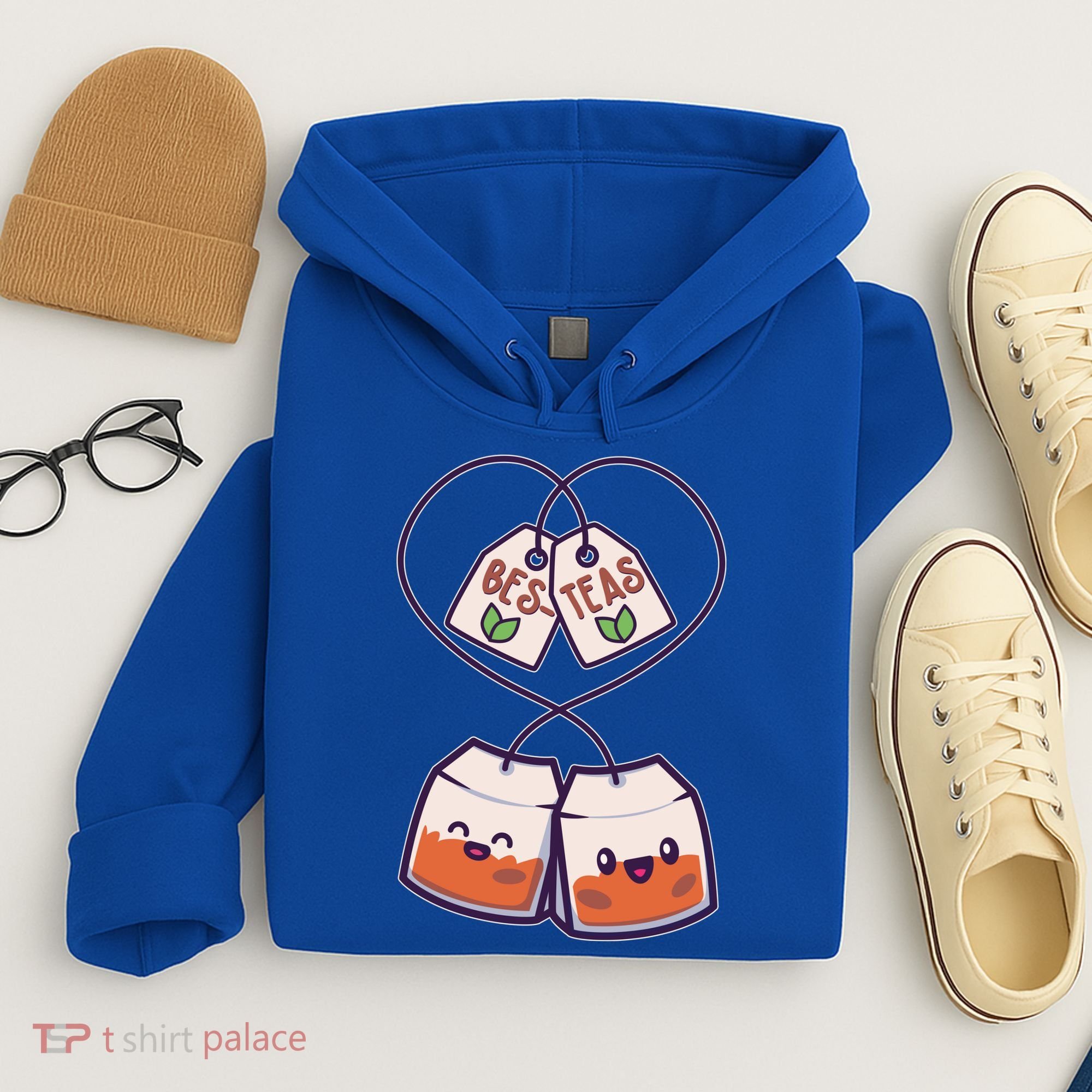 Cute Funny BesTeas Best Friend Tea Bags Hoodie