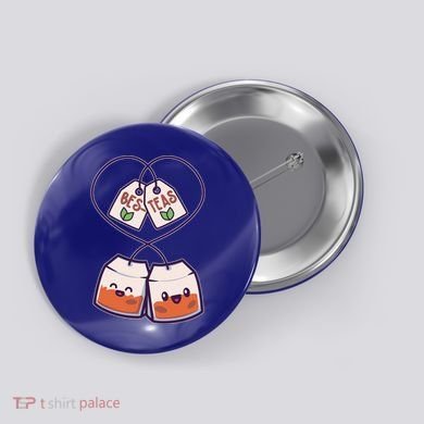 Cute Funny BesTeas Best Friend Tea Bags Button
