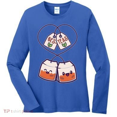 Cute Funny BesTeas Best Friend Tea Bags Women's Long Sleeve Shirt