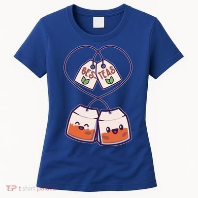 Cute Funny BesTeas Best Friend Tea Bags Women's T-Shirt