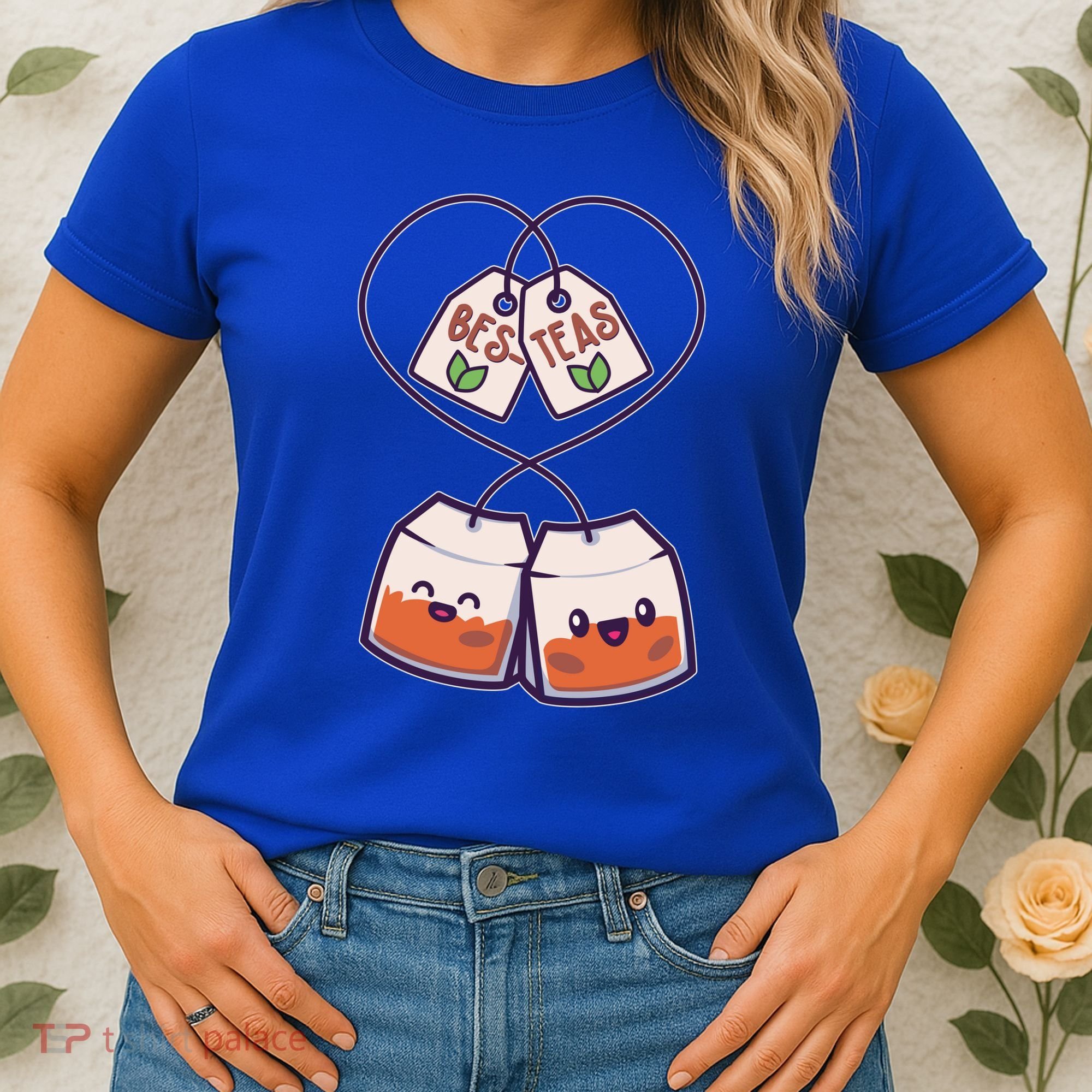 Cute Funny BesTeas Best Friend Tea Bags Women's T-Shirt