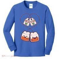 Cute Funny BesTeas Best Friend Tea Bags Kids Long Sleeve Shirt thumb 0