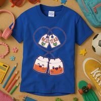 Cute Funny BesTeas Best Friend Tea Bags Kids T-Shirt thumb 3