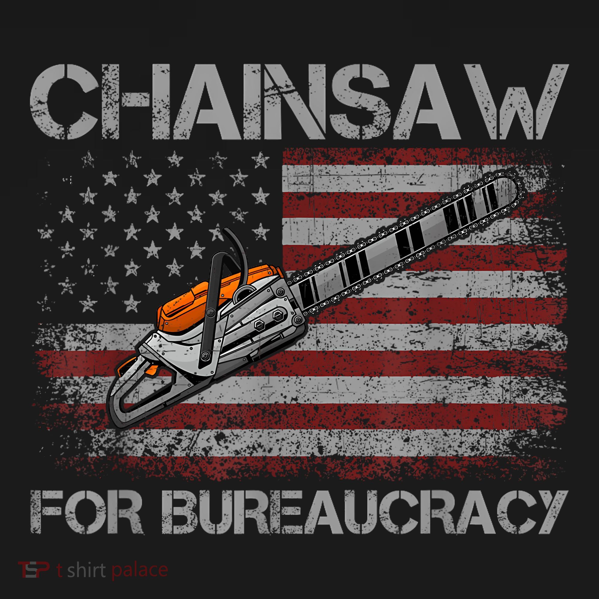 Chainsaw For Bureaucracy American Flag Chainsaw Toddler Hoodie