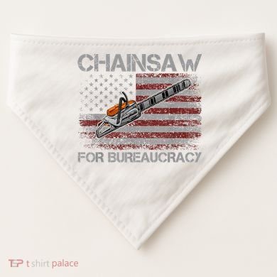 Chainsaw For Bureaucracy American Flag Chainsaw USA-Made Doggie Bandana