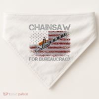 Chainsaw For Bureaucracy American Flag Chainsaw USA-Made Doggie Bandana thumb 0