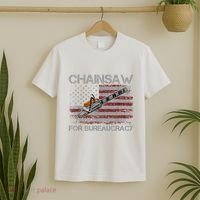 Chainsaw For Bureaucracy American Flag Chainsaw T-Shirt thumb 2