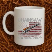 Chainsaw For Bureaucracy American Flag Chainsaw Coffee Mug thumb 2