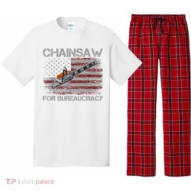 Chainsaw For Bureaucracy American Flag Chainsaw Pajama Set
