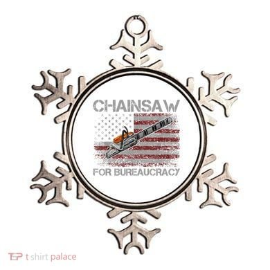 Chainsaw For Bureaucracy American Flag Chainsaw Ornament
