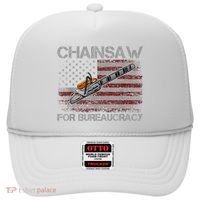 Chainsaw For Bureaucracy American Flag Chainsaw Hat thumb 0