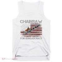 Chainsaw For Bureaucracy American Flag Chainsaw Tank Top thumb 0
