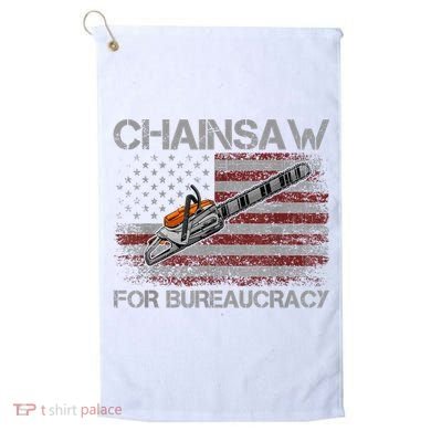 Chainsaw For Bureaucracy American Flag Chainsaw Golf Towel