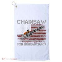 Chainsaw For Bureaucracy American Flag Chainsaw Golf Towel thumb 0